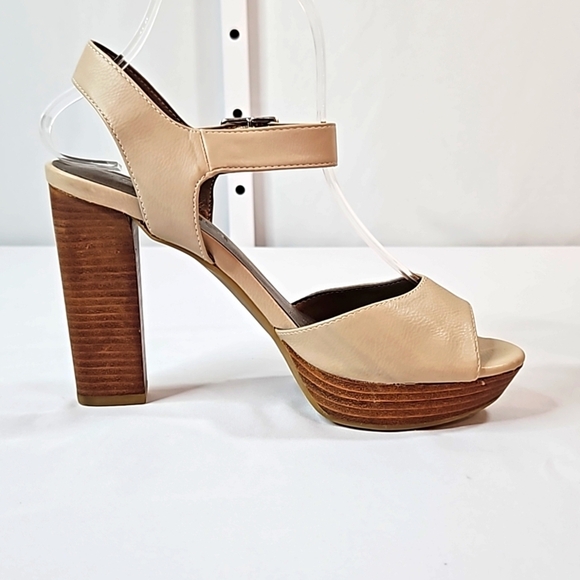 Moda Spana Taupe Leather Sandals Sz 7 - Picture 1 of 9